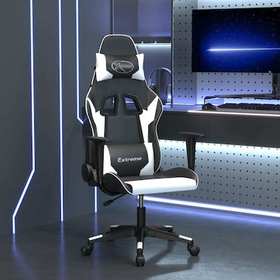 vidaXL 345450 Gaming Chair with Adjustable Arms Black / White