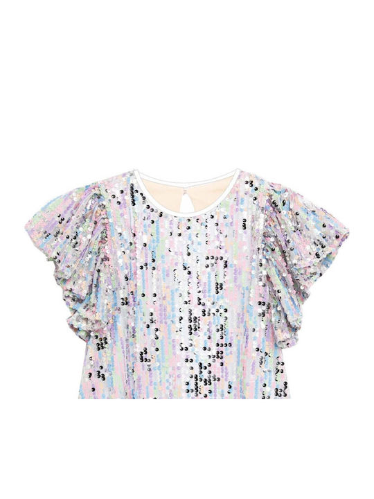 Rochie pentru Copii Mânecă lungă cu Paiete Multicolour