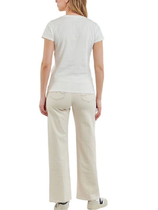 U.S. Polo Assn. Women's Summer Blouse Short Sleeve White