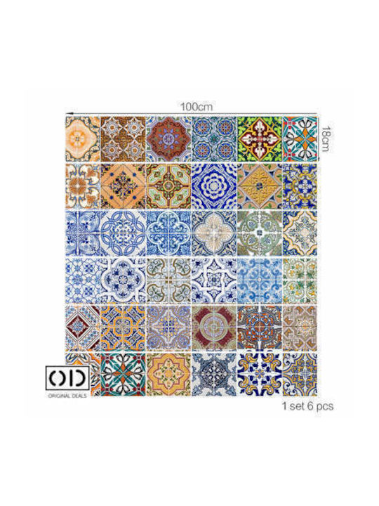 Dekorativer Aufkleber Wand 6Stück 100x18cm