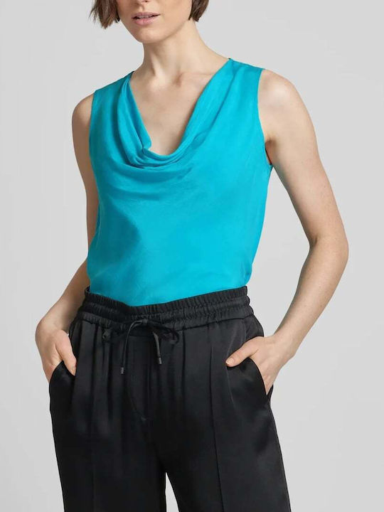Women's Summer Blouse Sleeveless Turquoise