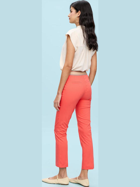Damen Stoff Hose Coral