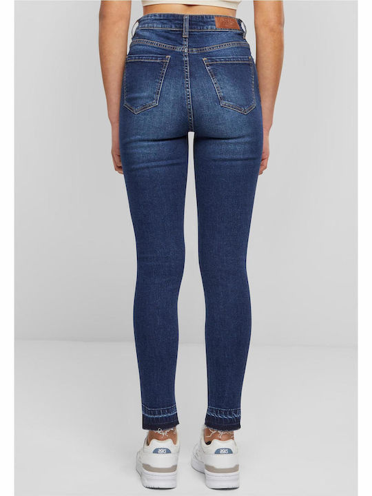 High Waist Women's Jean Trousers in Skinny Fit Darkblue