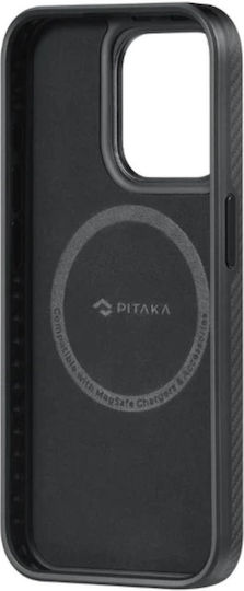 Pitaka Back Cover Aramid Fiber Μαύρο (iPhone 15 Pro)
