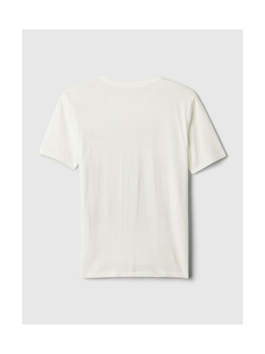 GAP Tricou pentru copii Off White Graphic