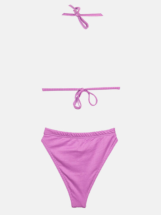 Comfort Bikini Set Triangle Top & Slip Bottom Lilac