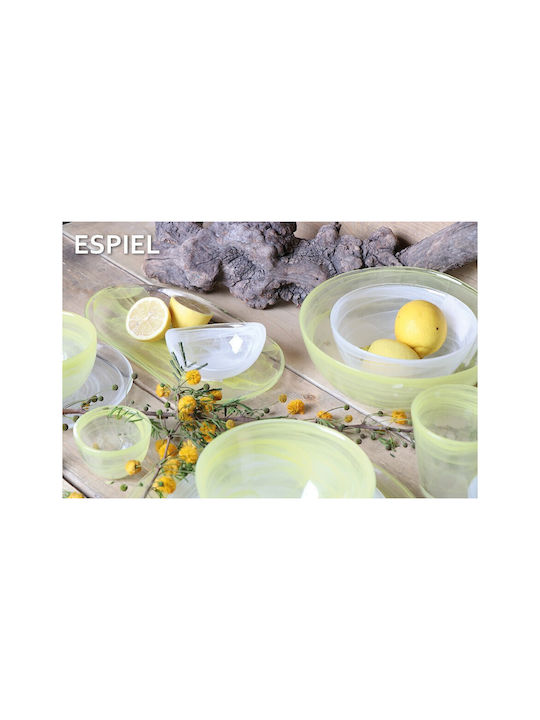 Atlas Filtri Set of Glasses Water made of Glass in Yellow Color 270ml 6pcs