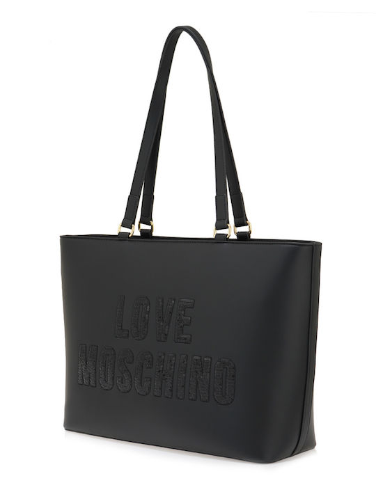 Moschino Γυναικεία Τσάντα Tote Χειρός Μαύρη