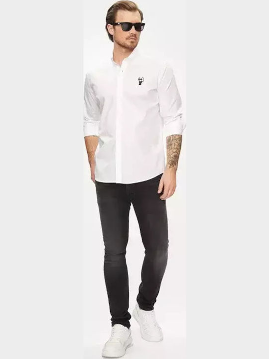 Langärmlig Hemd White