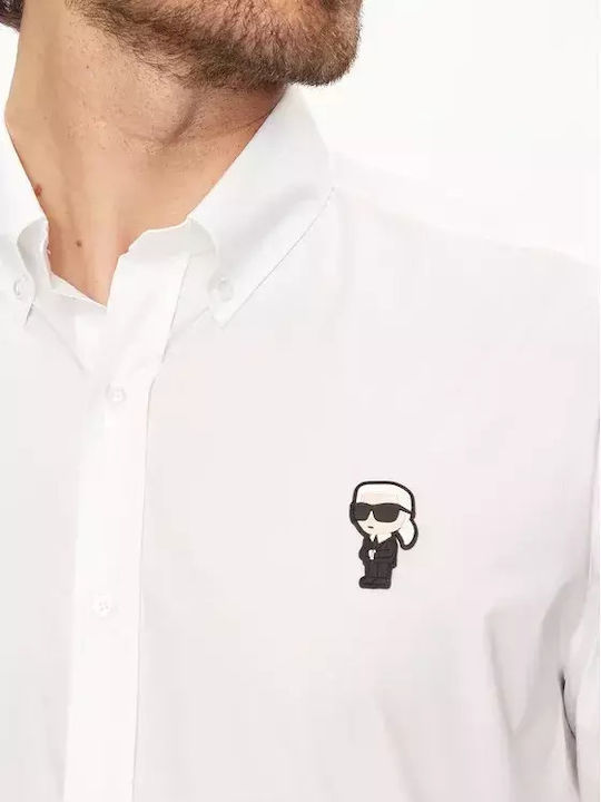 Langärmlig Hemd White