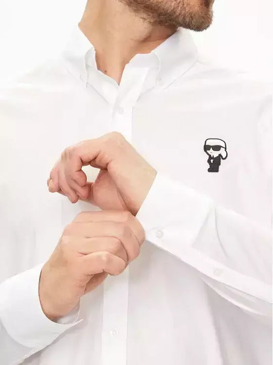 Langärmlig Hemd White