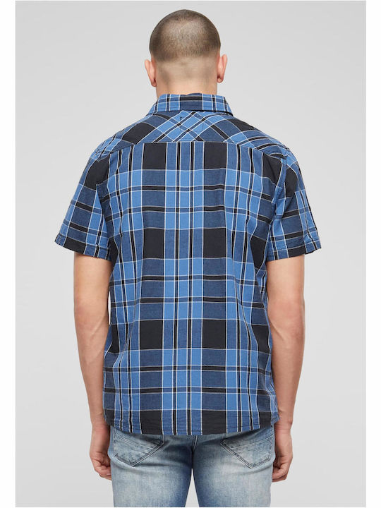 Brandit Men's Shirt Short Sleeve Black-blue Indigo