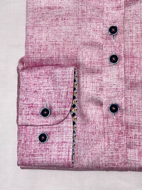 Long Sleeve Cotton Shirt Pink