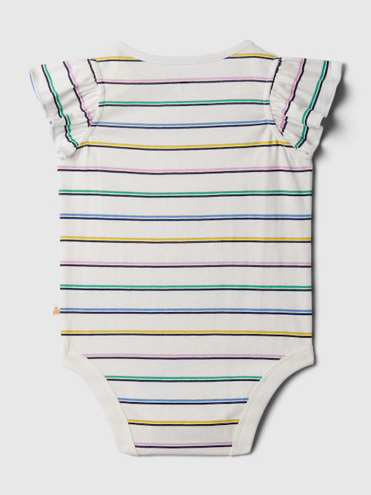 GAP Baby Bodysuit White Multi Stripe GAP Baby Bodysuit White Multi Stripe