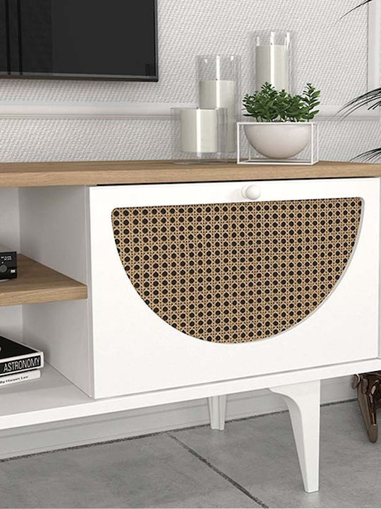 Stand TV Aureta Alb - Sapphire Oak L150xA35xÎ52.8cm