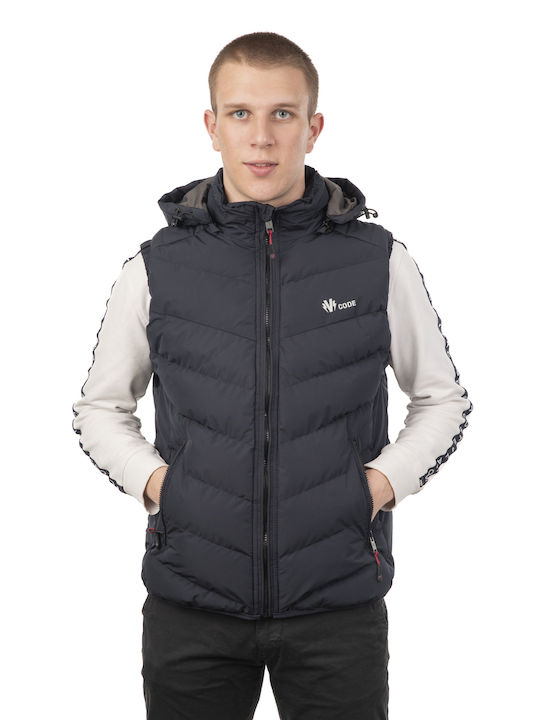 G325 Marine Gilet Vcode-Herren Ärmellos Blau