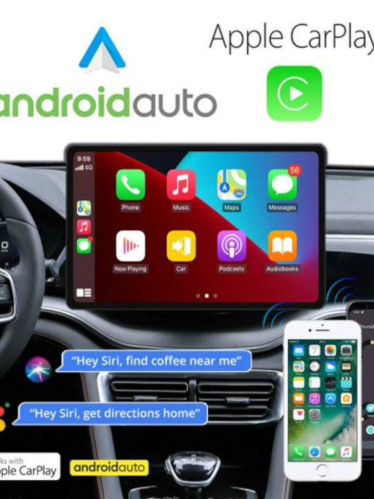 Car Audio System 2DIN (Bluetooth/USB/Apple-Carplay/Android-Auto) with Touch Screen 7"