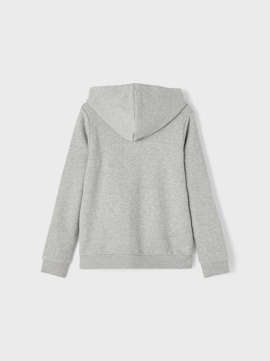 Kinder-Sweatshirt Strickjacke mit Kapuze und Taschen Graue