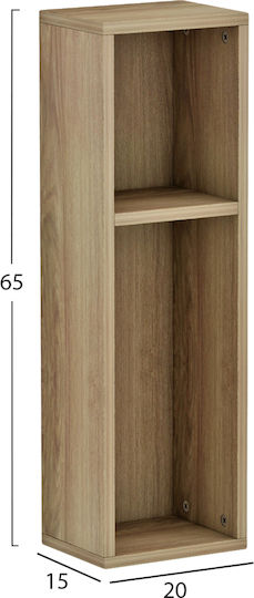 Bonen Wooden Beige Bedside Table 20x15x65cm