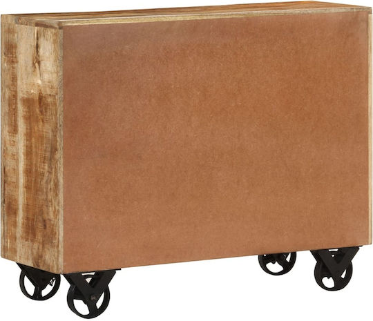 Μπουφές από Μασίφ Ξύλο με Συρτάρια Καφέ 80x30x65cm