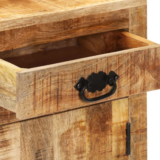 Μπουφές από Μασίφ Ξύλο με Συρτάρια Καφέ 80x30x65cm