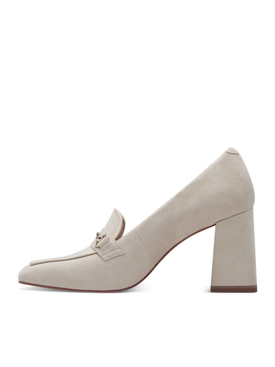 Tamaris Anatomic Leather Beige Heels