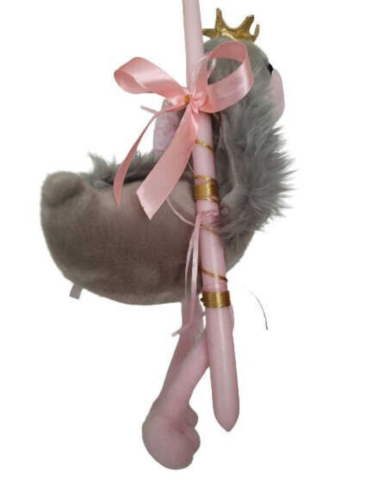 Osterkerze Rund Gray