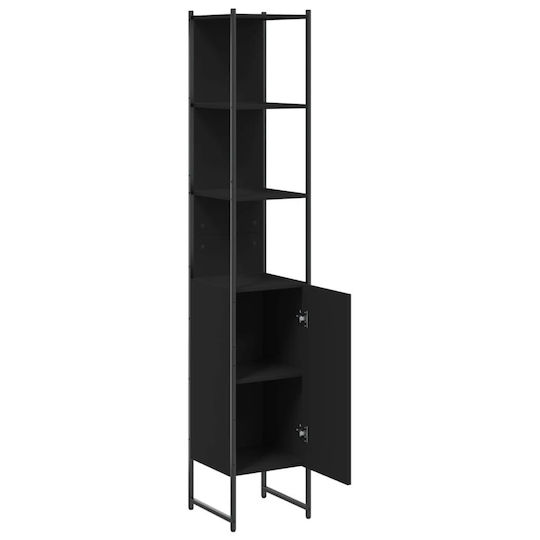 vidaXL Στήλη Μπάνιου Δαπέδου Μ33xΒ33xΥ185.5cm Μαύρη