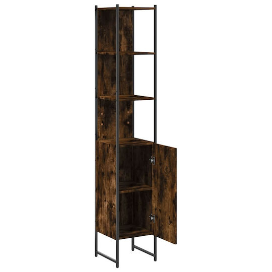 vidaXL Badezimmersäule Boden H33xB33xH185.5cm Eiche