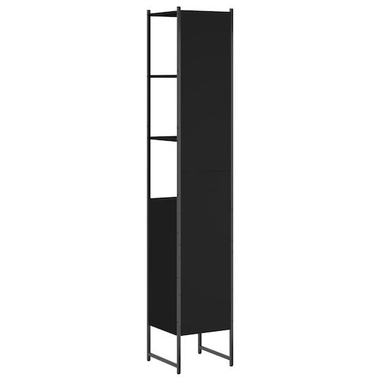 vidaXL Στήλη Μπάνιου Δαπέδου Μ33xΒ33xΥ185.5cm Μαύρη