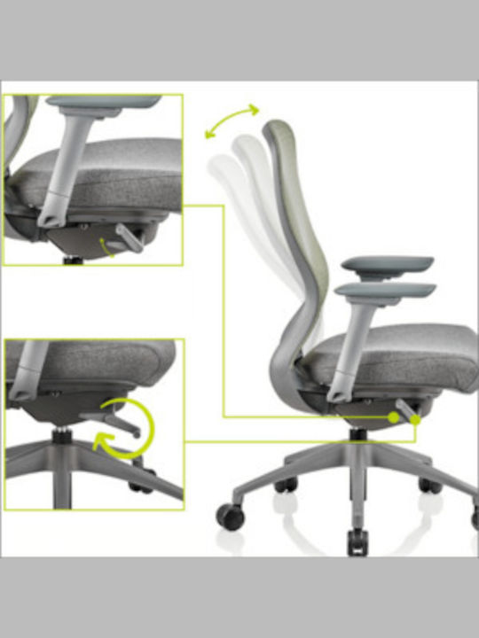 ErgoAction Action Chair VX Scaun De Birou Cu Brațe Reglabile Negru-Portocaliu
