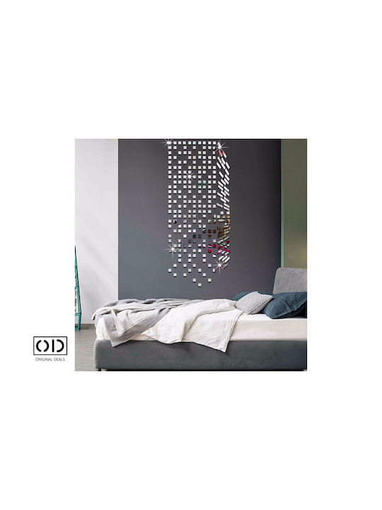 Adhesive Acrylic Mirrors For Interior Decor And Design, Set Of 100 Pieces In Square Shape, Size 4 X 4 Cm, Pvc, Original Deals