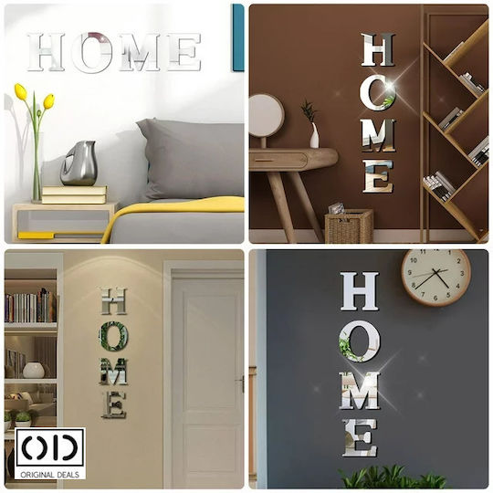 Self-Adhesive Mirror For Wall Stickers & Murals And Interior Design Premium Acrylic PVC Set Of 4 Letters Original Deals
