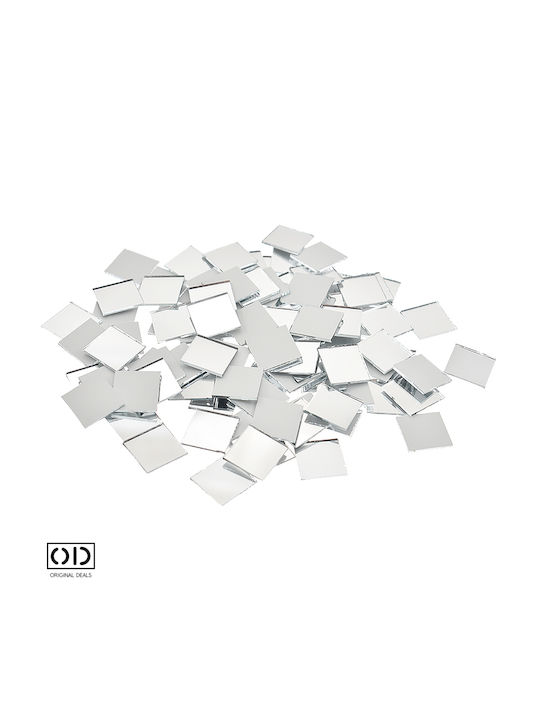 Adhesive Acrylic Mirrors For Interior Decor And Design, Set Of 100 Pieces In Square Shape, Size 4 X 4 Cm, Pvc, Original Deals