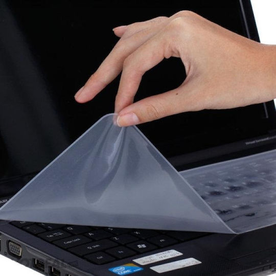 Αυτοκόλλητο Πληκτρολογίου Laptop Keyboard Protective Film, Transparent Silicone, Reusable, Universal Size, 13 x 31 cm
