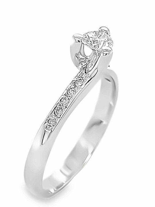 Xryseio Единичен камък от Бяло злато 18K с Диамант