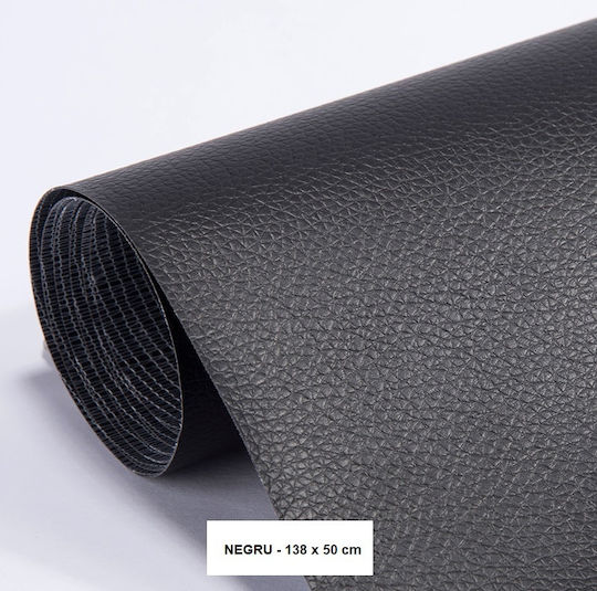 Țesătură pentru Mobilier Piele ecologică 50x138buc Negru