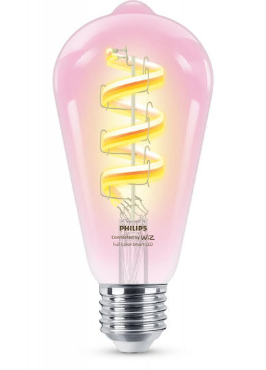 Philips Смарт крушка LED 40W за фасунга E27 и форма ST64 RGB 470лм