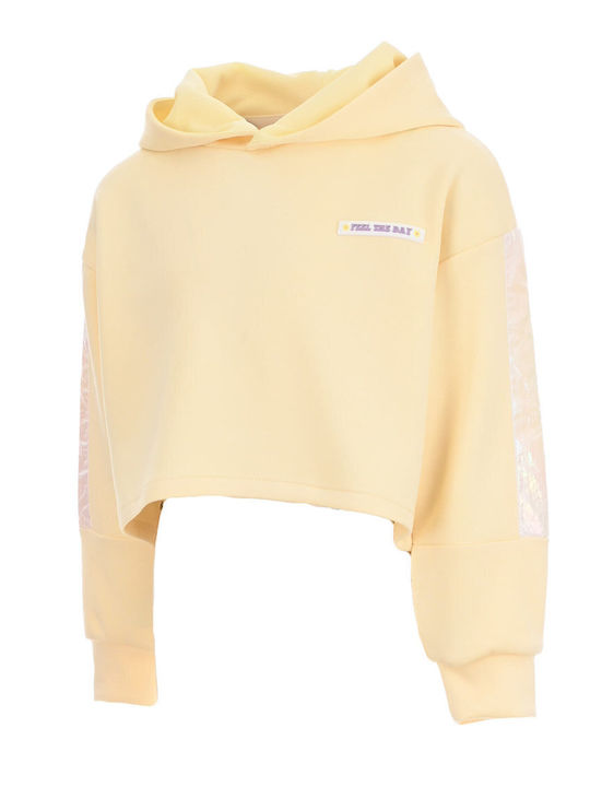 Energiers Kinder Sweatshirt mit Kapuze Pastel Yellow