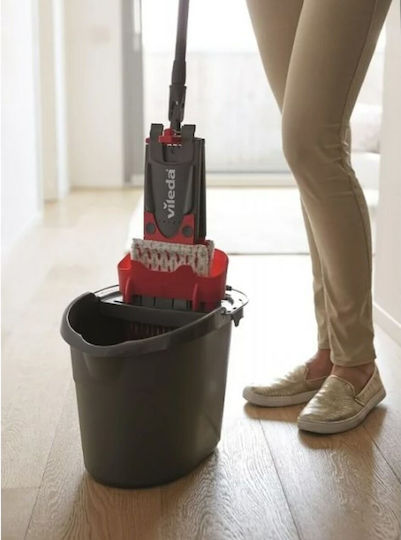 Vileda Mop Bucket Plastic Ultramax 157870 Capacity 10lt Black