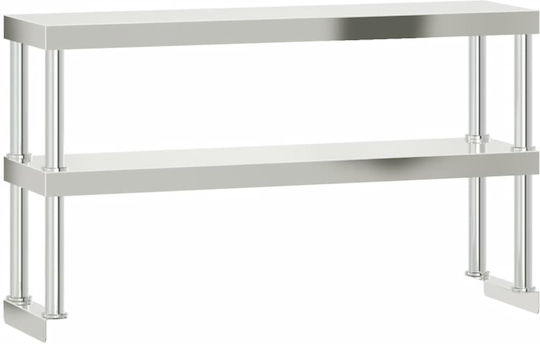 vidaXL Ανοξείδωτο Τραπέζι Μ110xΒ55xΥ150cm
