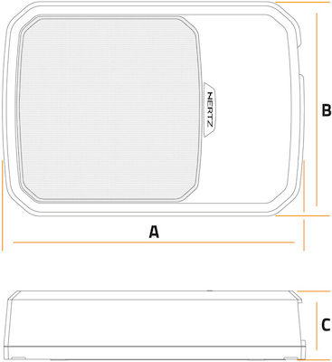 Hertz DBA 201 F Subwoofer Αυτοκινήτου 8" 100W RMS με Κούτα