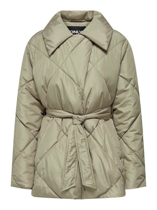 Sussi Women's Long Puffer Jacket for Winter Desert Sage