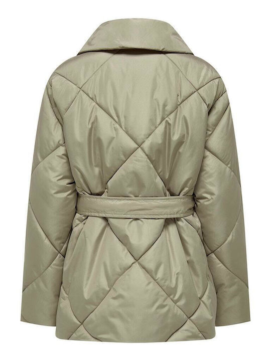 Sussi Women's Long Puffer Jacket for Winter Desert Sage