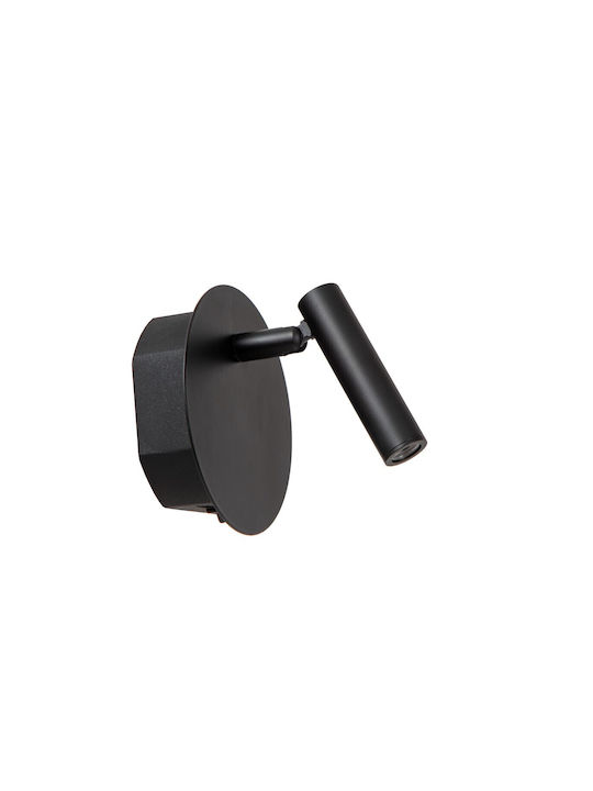 Lucide Lightning Einzel LED Warmes Weiß Spot in Schwarz Farbe