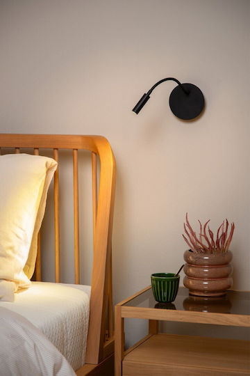 Lucide Lightning Single LED Warm White Spot in Black Color