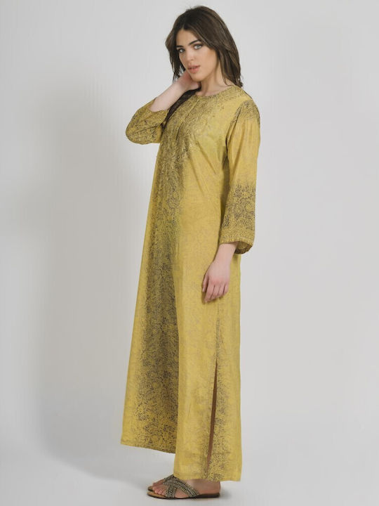 Ble Resort Collection Καφτάνι Παραλίας Εκρού/Καφέ. Ble Resort Collection Καφτάνι Παραλίας Εκρού/Καφέ.