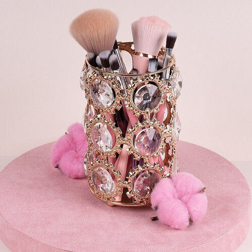 Schminkpinsel-Etui, Luxorise, Diamant, Gold