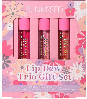Set Ulei De Buze, Sunkissed, Lip Dew Trio Geschenk Lippenöle, 3 Bucati