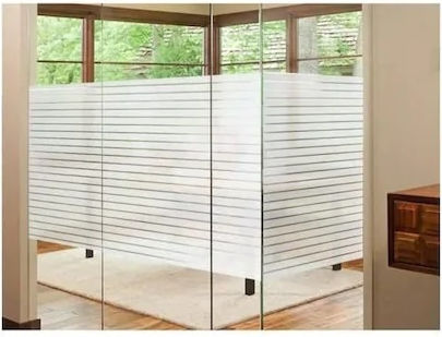 Decorative Window Film, Sun Protection Sticker, 60 X 200 Cm, 2 X 4 Cm Stripes, Original Deals